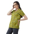 thumbnail image 3 of Moomaya Chemise Tunique Style Enveloppant pour Femmes en Coton Décontracté Col Classique Boutonné, 3 of 6
