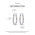thumbnail image 2 of NARMO Sparkling Colorful AAA CZ Water Droplets 925 Sterling Silver Hoop Earrings for Women Jewelry, 2 of 5