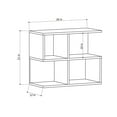thumbnail image 3 of Ada Home Decor Furniture Oak 2 Tier Sharon Modern Side Table, 3 of 3