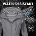 thumbnail image 5 of Edvintorg Rain Jacket Women Waterproof Raincoat with Hooded Outdoor Hiking Long Sleeve Zip up Windbreaker Plus Size Fashion Clothing Dark Gray S-3XL, 5 of 8