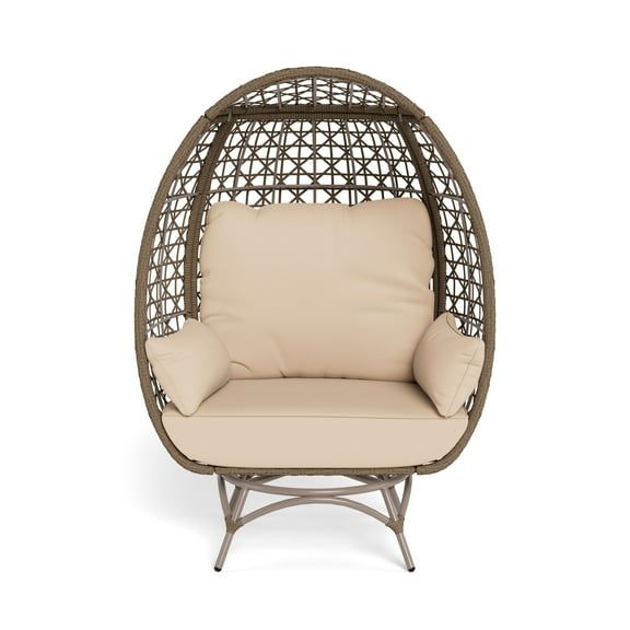 Tortuga Outdoor Rio Vista Outdoor Wicker Egg Chair with Legs and Swivel Base