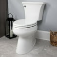 thumbnail image 4 of Linden Slow Close Toilet Seat, Non Slip Heavy Duty Wood, Easy Install, Elongated, White, 4 of 4