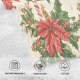 thumbnail image 5 of Yayeee 100% Cotton Hand Towels for Bathroom 16" x 28" Soft Absorbent Kitchen Towel, Retro Christmas Holly, 5 of 7