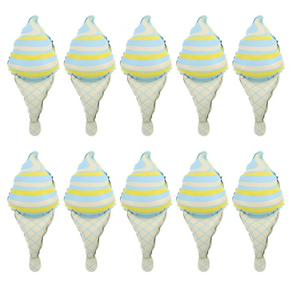 unbranded  10 Pcs Ice Cream Balloon Balloons for Birthday Party Food Candy Blue