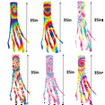 thumbnail image 7 of 40 Inch Tie Dye Windsock Flag Rainbow Color Tails Design Windsock Rainbow Windsock Flag Outdoor Windsock Colorful Hanging Decoration for Balcony Home Garden Yard Decoration, 7 of 7