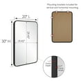 thumbnail image 2 of Design House Isla Rounded Corner Wall Mirror with Black Frame, 30-Inch by 20-Inch, 2-Pack, 2 of 14