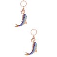 thumbnail image 6 of Raindrops 2pcs Shark Shape Key Chain Rhinestone Shark Pendant Decorative Key Ring Backpack Keychain, 6 of 8