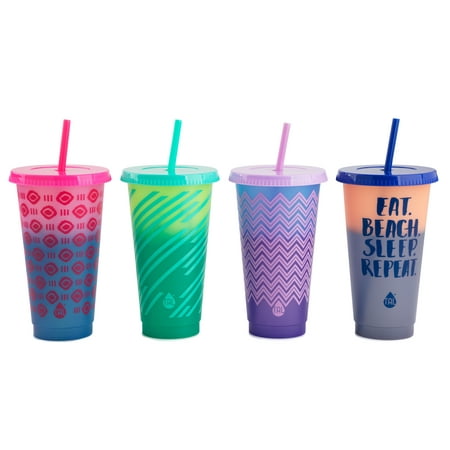 Tal 4 Pack Patterned Color Changing Cups