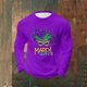 thumbnail image 3 of Mens Casual Camisetas Carnaval Impreso Suelto Elástico de Manga Larga Cuello Redondo Suéter, Gimnasio Hogar Desgaste Superior, 3 of 5