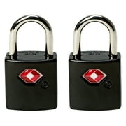 Protege Key Luggage Locks, Black, Set of 2