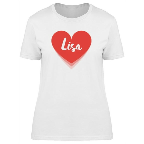 Lisa On Red Heart T-Shirt Women -Image by Shutterstock, Female Small
