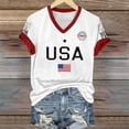 thumbnail image 6 of Outfmvch 4th of July Shirts American Flag Tee Tops 250 Anniversary Usa Shirt Vintage Country Music Tee Usa Shirts for Women Short Sleeve Loose Top America Print Causal Tee Graphic T Shirts White 2XL, 6 of 7