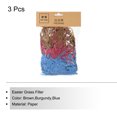 thumbnail image 3 of Uxcell Easter Grass Basket Filler Grass 3 Color (Brown,Burgundy,Blue) Raffia Paper for Gift Packaging 3 Pack, 3 of 6