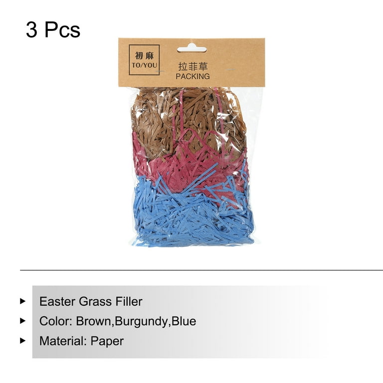 Easter Grass Basket Filler Grass 3 Color - (Green,Yellow,Pink) - 5 Pack | Harfington