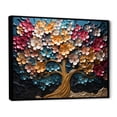 thumbnail image 2 of Designart "Orchid Haven Colorful Golden Branches II" Landscapes Framed Wall Art - Country Colorful Tree Entryway Framed Wall Art, 2 of 6