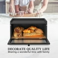 thumbnail image 5 of Large Wooden Bread Box with Window - Farmhouse Kitchen Storage Container, Black, 5 of 5