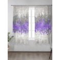 thumbnail image 2 of Sheer Curtains 72 Inches Long 2 Panels Set for Bedroom, Purple Grey Abstract Semi Sheer Curtains for Windows, Gradient Geometric Graffiti Modern Art Voile Window Treatments Rod Pocket Curtain, 2 of 7