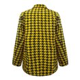 thumbnail image 5 of Aboser Women's Blazer Casual Houndstooth Plaid Jacket Fashion Button Cardigan Long Sleeve Lapel Blazers Work Office Fall Coat, 5 of 6