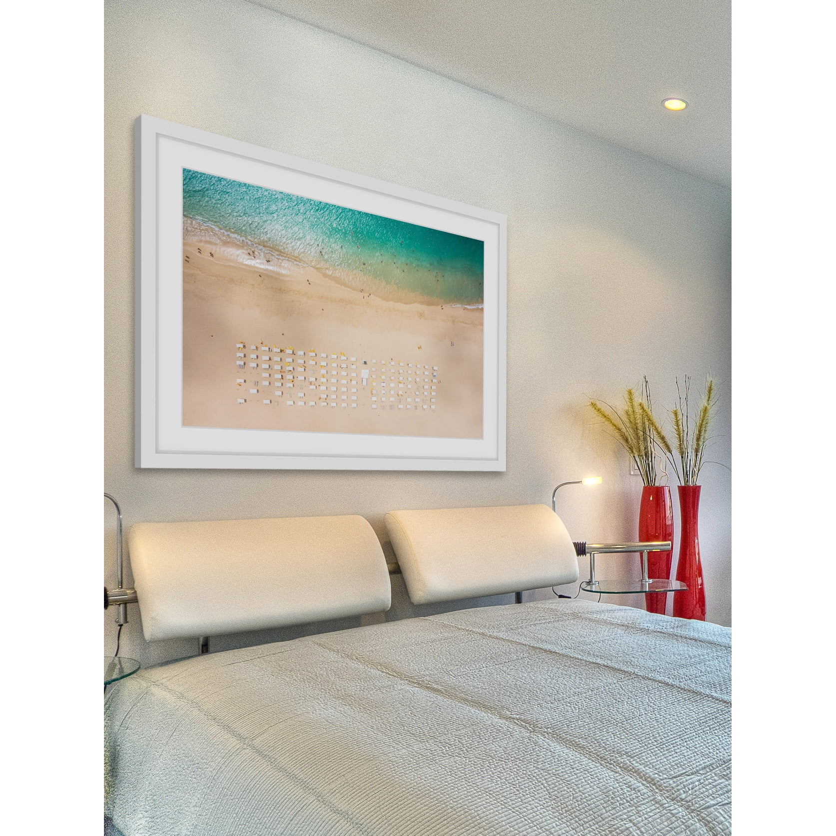 "Beach Goers" Framed Painting Print