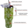 thumbnail image 3 of Christmas Tumbler with Handle and Straw Lid 40 oz,Cute Christmas Gifts for Women Green Snowflakes Vacuum Insulated Leak Proof Tumbler,Winter Holiday Accessories Stainless Steel Coffee Cup Mug, 3 of 6