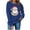 A Blue, variant on Christmas Sweatshirts for Women Santa Claus Graphic Crewneck Oversized Long Sleeve Pullover Holiday Party Tops Cozy Casual Christmas Shirt