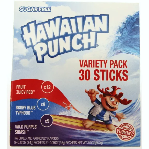 Pack of 6, Hawaiian Punch Water Enhancer Variety Pack, 3 oz