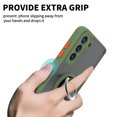 thumbnail image 4 of CoverON For Samsung Galaxy S21 FE Phone Case, Ring Holder Kickstand Magnetic Mount Clear Hard Back Cover Rubber Bumper, Army Green, 4 of 8