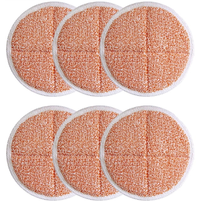 Paquete de 6 tampones de cambio 2124, 2039A, 2307, 23157, 20391, 20399 compatibles con la red de vadrouille dure Bissell Spinwave (naranja) Ormromra WLJ-1904