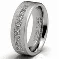 thumbnail image 2 of Metal Masters 1 Carat Moissanite Mens Wedding Band Frosted Ice Ring 9 Pavé-Set Stones 8MM, 2 of 6