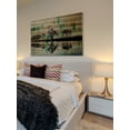thumbnail image 3 of "Trees Reflect Green 2" Painting Print on Natural Pine Wood, 3 of 7