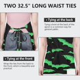 thumbnail image 6 of Black Halloween Bats with Green Apron-Garden Aprons for Women with Pockets-Cotton Linen Waterproof Kitchen Cooking Gardening Aprons Adjustable for Kitchen,Cooking,BBQ and Salon 32"x27", 6 of 7