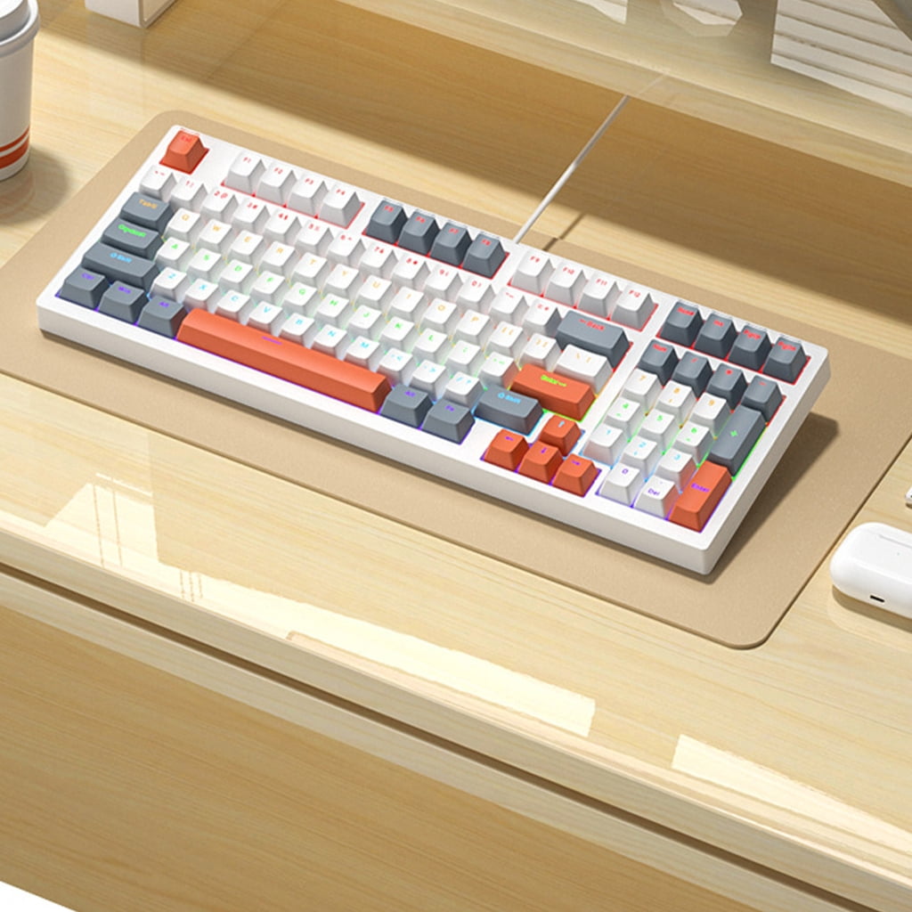 LED Mechanical Keyboard Hot Swappable Gaming Keyboard Corded Keyboard 96 Gaming Keyboard for Computer Laptops