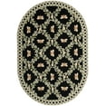 thumbnail image 2 of Safavieh Chelsea Lara Bordered Wool Area Rug, Black, 7'6" x 9'6" Oval, 2 of 10