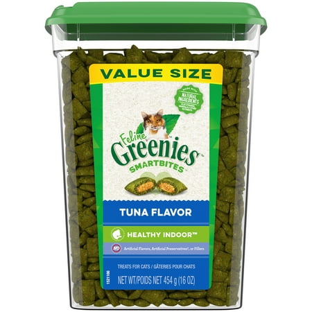 UPC: 0642863108952 | FELINE GREENIES SMARTBITES HEALTHY INDOOR Natural Treats for Cats  Tuna Flavor  16 oz. Tub