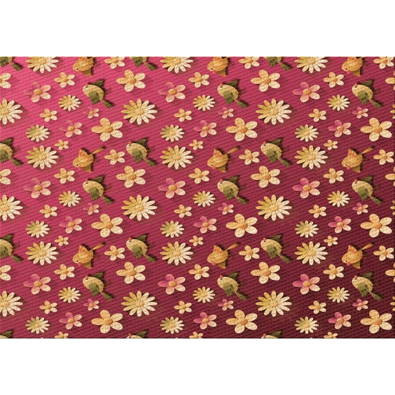 Ahgly Company Machine Washable Indoor Rectangle Transitional Crimson Red Area Rugs, 2' x 4'