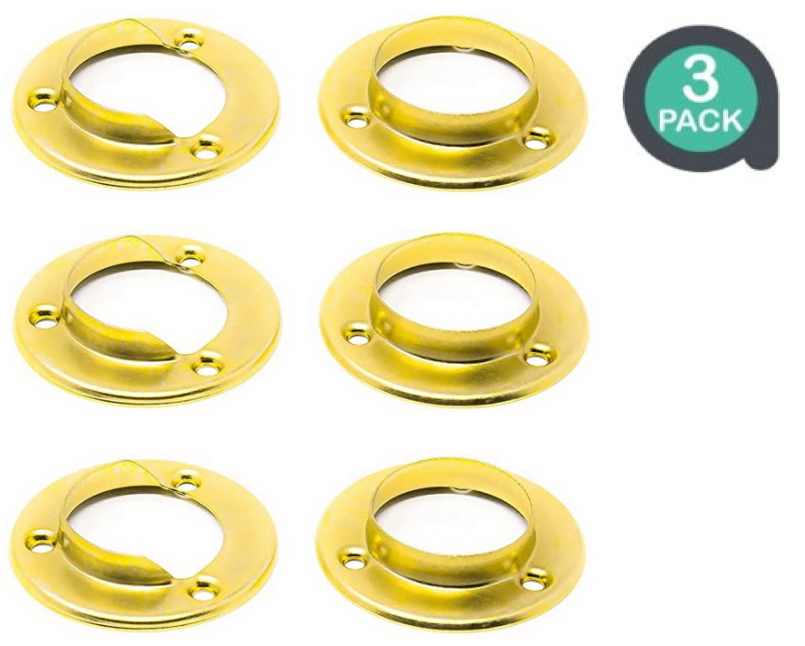 Everbilt 13/8 in Metal Closet Rod Pole Socket End Support Brackets and