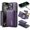 Purple, variant on Decase 2 in 1 Magnetic Detachable Wallet Case Compatible with iPhone 16 Pro Max, Premium Leather RFID Blocking Flip Wallet Card Holder Shockproof Phone Case Supporting Wireless Charging,Purple