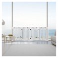 Jadona 24" Folding Wooden Freestanding Pet Gate W/360° Hinge Dog Gate