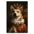 thumbnail image 3 of Dog Canvas Print Funny Canaan Dog Painting Poster Vintage Wall Art Starry Night Artwork Picture for Bedroom Decor, 3 of 6