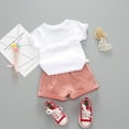 thumbnail image 6 of TAIAOJING Kids Toddler Tops + Shorts Outfits Girl Letter Print Watermelon Baby Clothes Set Girls Outfits&Set For 18-24 Months, 6 of 8