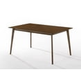 thumbnail image 2 of 59" Walnut Rectangular Solid Wood Dining Table, 2 of 3