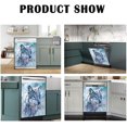 thumbnail image 4 of Wolf Refrigerator Door Panel Decal,Cool Wolf Sticker Kitchen Decor,Animal Dishwasher Door Cover Decal,Head of a Wolf Decorative Cover Panel,Wolf Magnetic Dishwasher Cover, 4 of 7