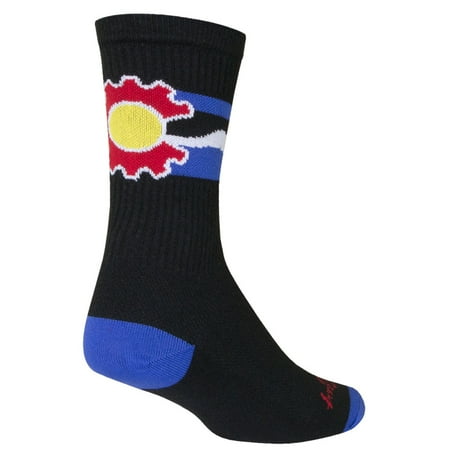 

SockGuy Crew Cogorado Socks 6 inch Black Small Medium Unisex Synthetic