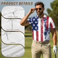 thumbnail image 5 of Aplkyhs Vintage American Flag Matching Couple Tennis Shirts Quarter Zip Matching Golf Shirts for Couple Machine Washable Mens Hawaiian Shirt for Golf Tennis Hiking, 5 of 6