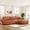 Orange, variant on DTTRA 110" Modular Sectional Sofa - L-Shaped Modern Comfy Cloud Couch, 4-Seat Boucle Deep Seat Couches with Throw Pillow & Movable Ottoman for Living Room, Bedroom and Apartment, Orange