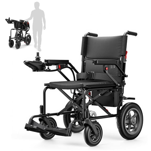 Flycity Electric Wheelchairs for Adults, Foldable Lightweight, 15 Miles Travel Range, Max Support 330 LBS, 500W Brushless Motors Power Motorized for Seniors