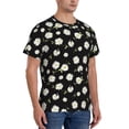 thumbnail image 2 of Vsdgher Daisies Flowers Print Men's Dry Fit Mesh Athletic Shirts Moisture Wicking Tennis T-Shirt Tops, 2 of 9
