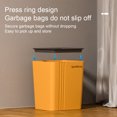 thumbnail image 4 of 2 Pieces Home Office Garbage Bin Bedroom Container Large Capacity Portable Waste Basket Square Shape Rubbish Can Large Capacity Container Yellow L, 4 of 9