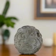 thumbnail image 6 of Allira Cement Ornamental Sphere with Embossed Swirl Design, 6 of 9