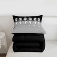 thumbnail image 5 of Erosebridal Cute Kawaii Bowknots Twin Comforter Sets,Modern Geometric Lines Bedding Set For Bowknot Lovers, Reversible 2-Piece, 5 of 7